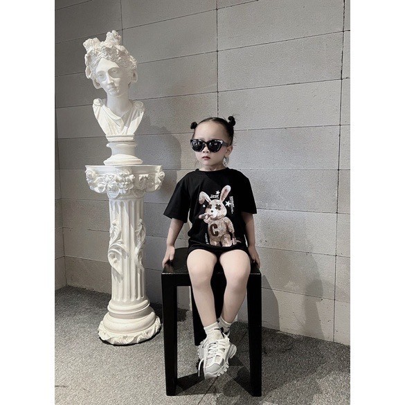ÁO PHÔNG MẸ CON THỎ NÂU