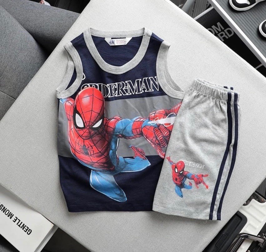SET 2 BỘ ĐÙI BÉ TRAI BA LỖ ĐỎ GHI SPIDERMAN
