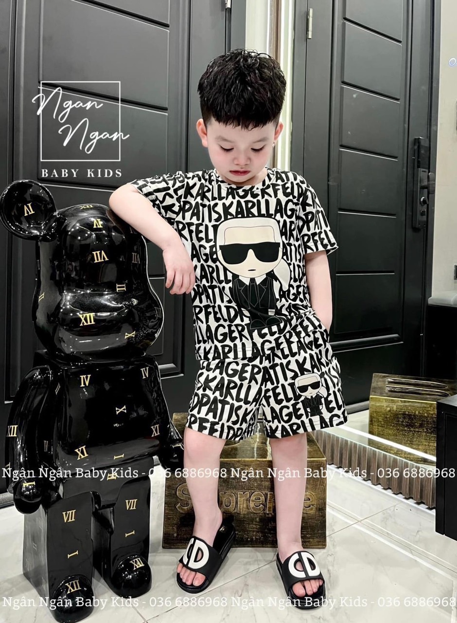 b- BỘ ĐÙI BÉ TRAI FENDI NHIỀU CHỮ