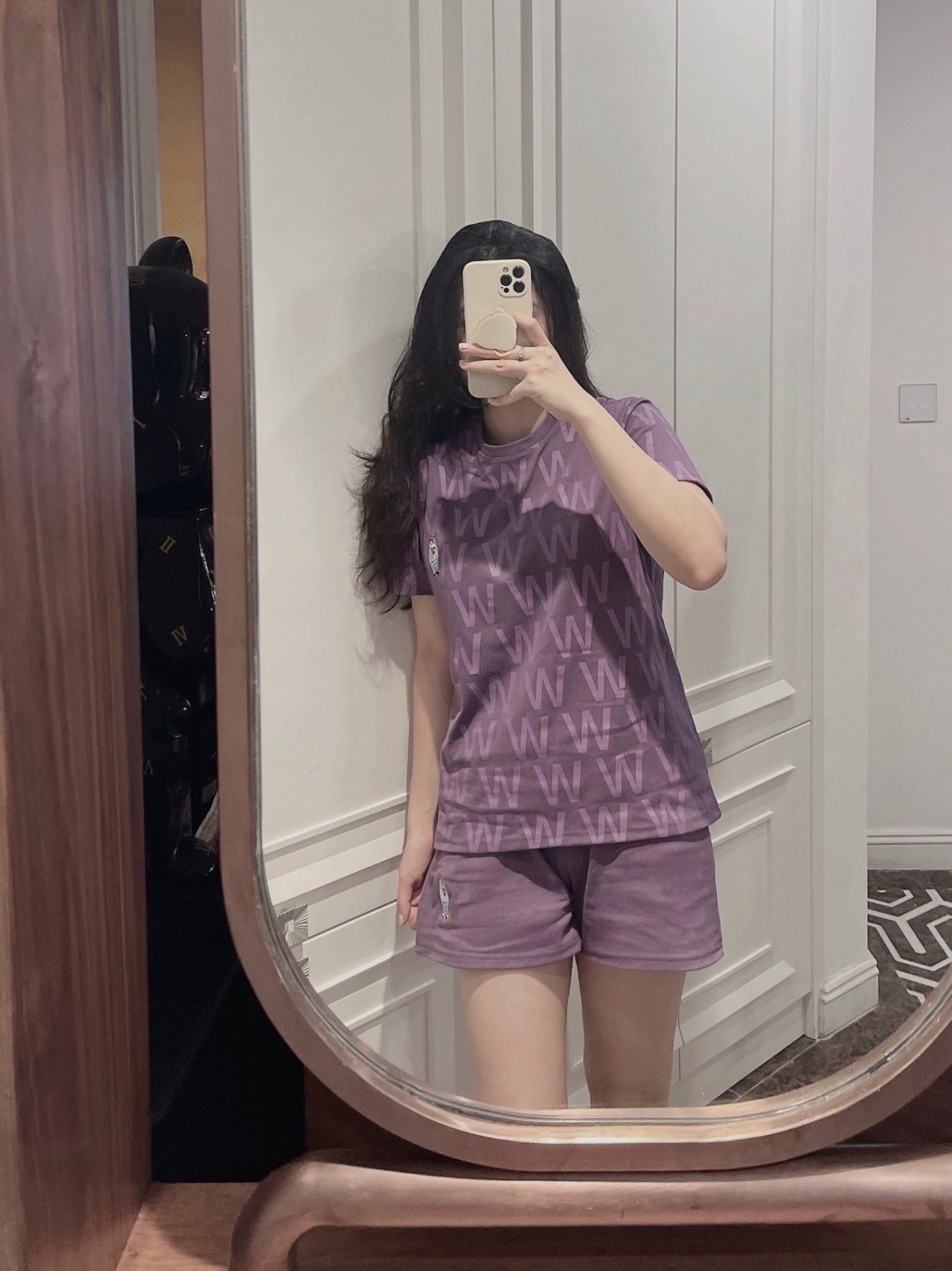 B- BỘ ĐÙI NỮ GẤU TÍM IN TRÀN W