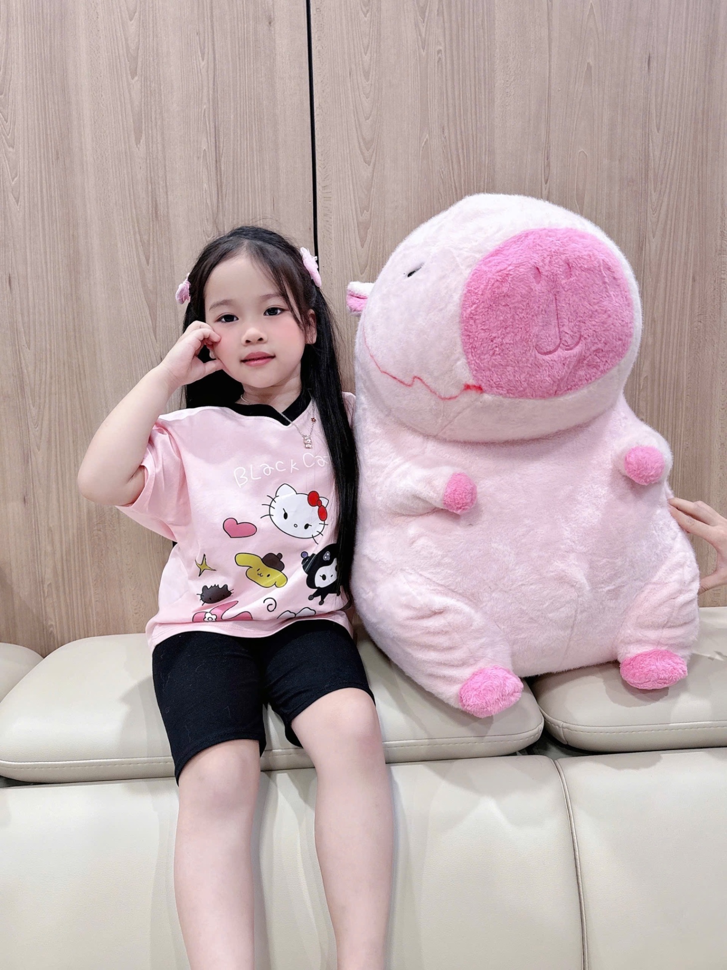 BỘ ĐÙI MÈO KITTY KUROMI HỒNG