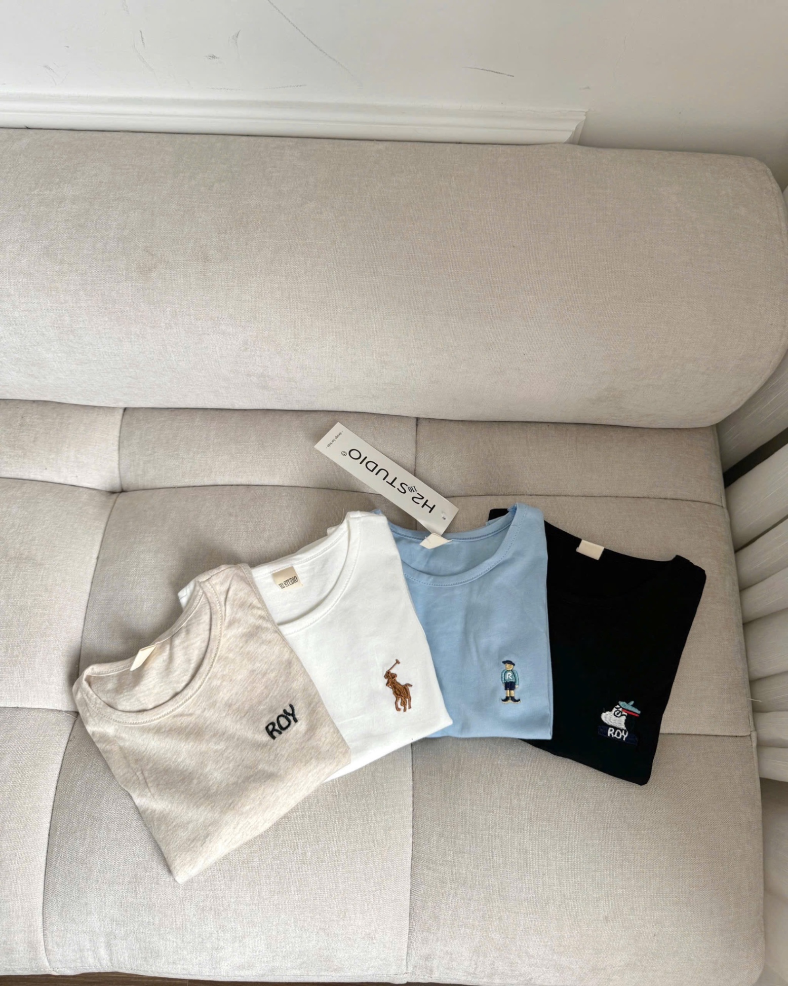 - SET 4 ÁO BÉ TRAI BA LỖ THÊU HƯƠU ROY