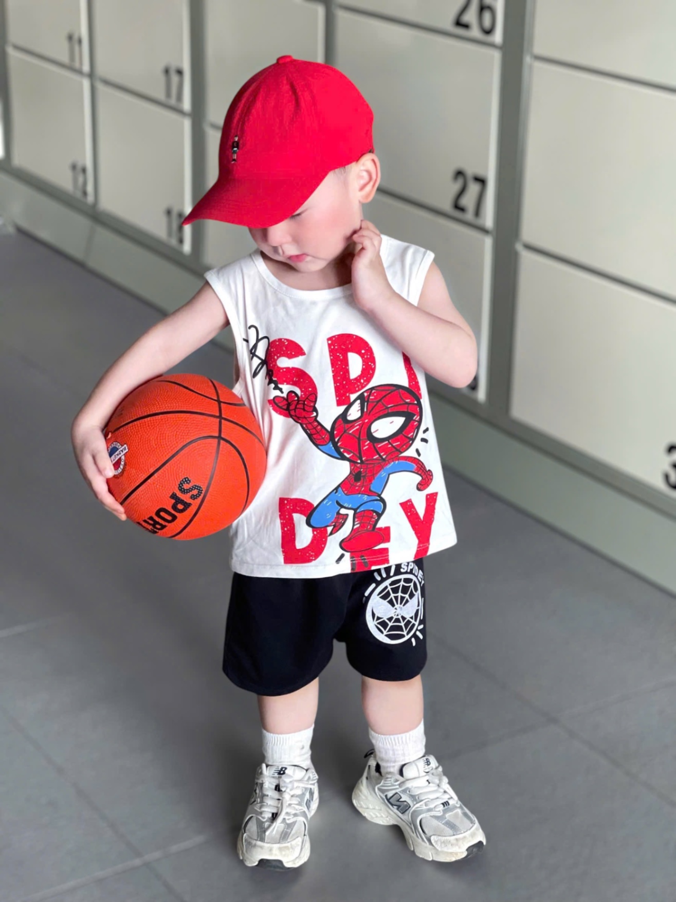 - SET 2 BỘ ĐÙI BÉ TRAI BA LỖ NHỆN đỏ trắng SPIDEY