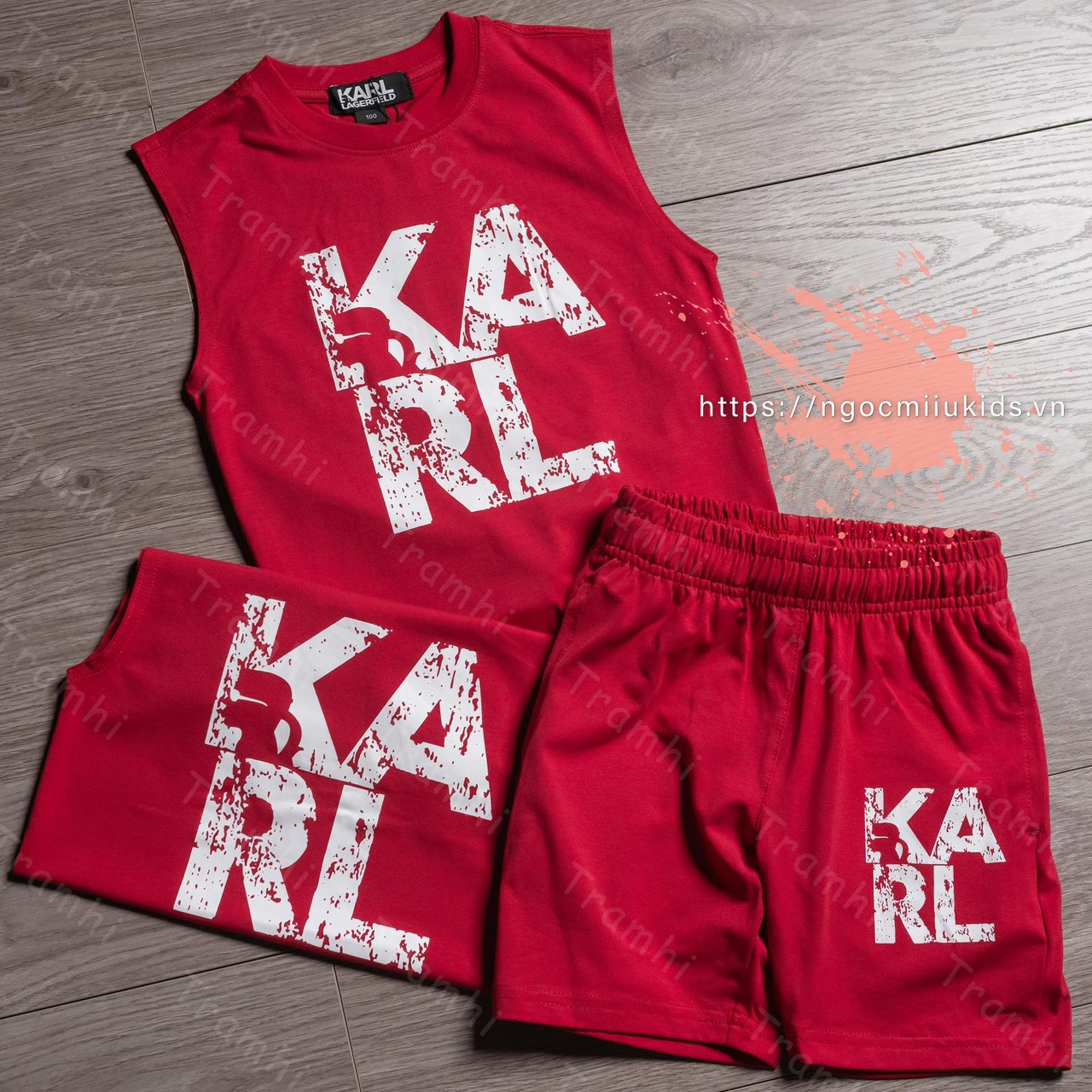 SET 2 BỘ ĐÙI BÉ TRAI THAN ĐỎ SÁT NÁCH KARL