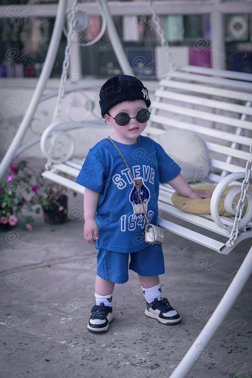BỘ ĐÙI BÉ TRAI XANH GẤU STEVE