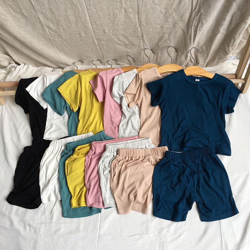[FreeShip] BỘ THUN COTTON CHO BÉ TRAI GÁI 6 MÀU - CỰC MÁT