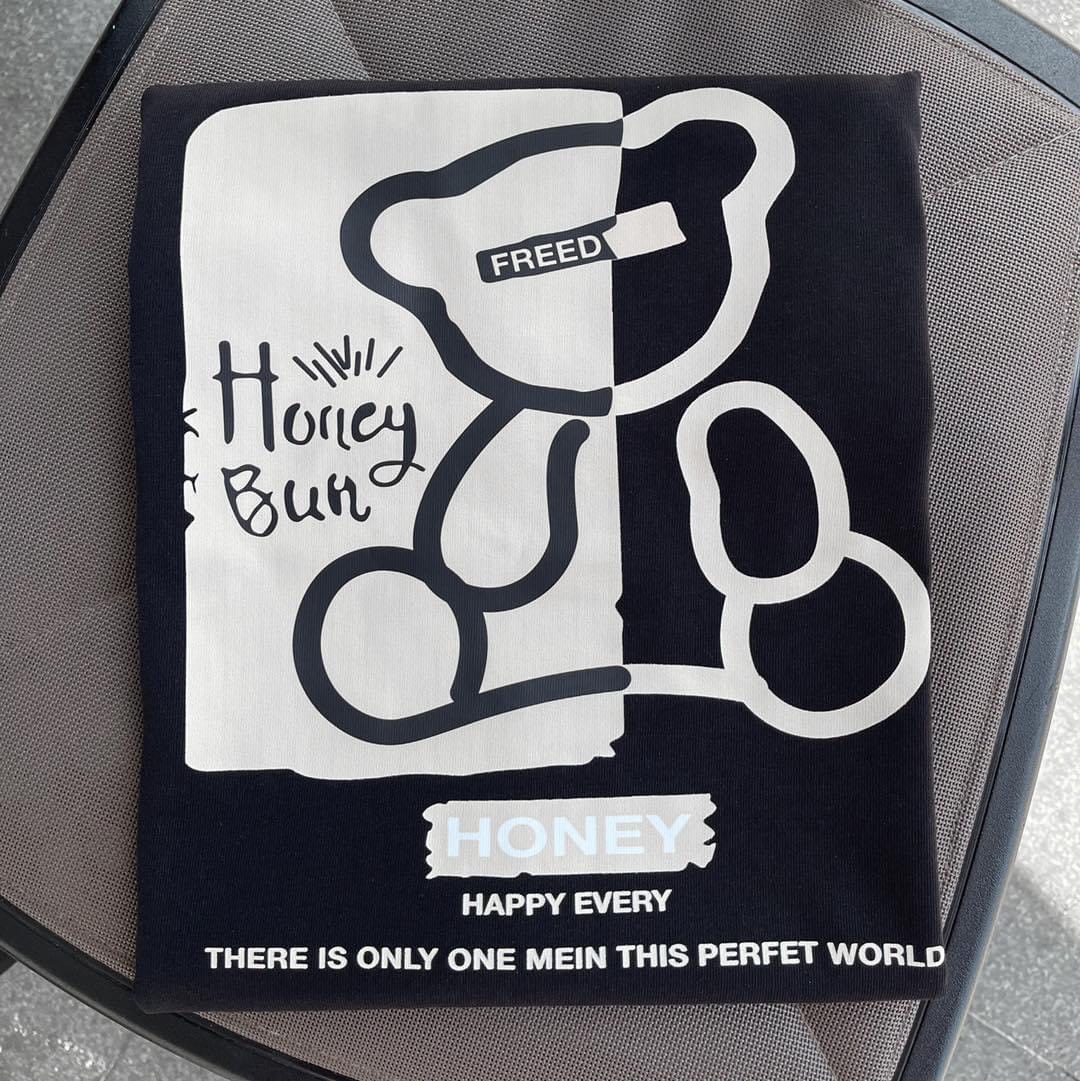 BÁN SỈ ÁO PHÔNG NỮ ĐEN RÊU GẤU HONEY