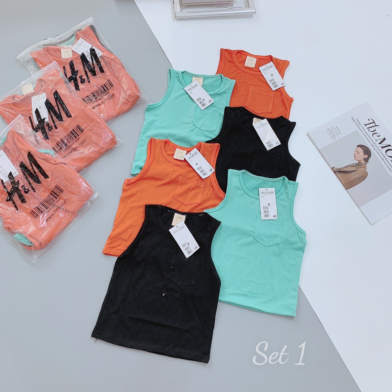 SET 3 ÁO BÉ TRAI SÁT NÁCH TRƠN TÚI NGỰC