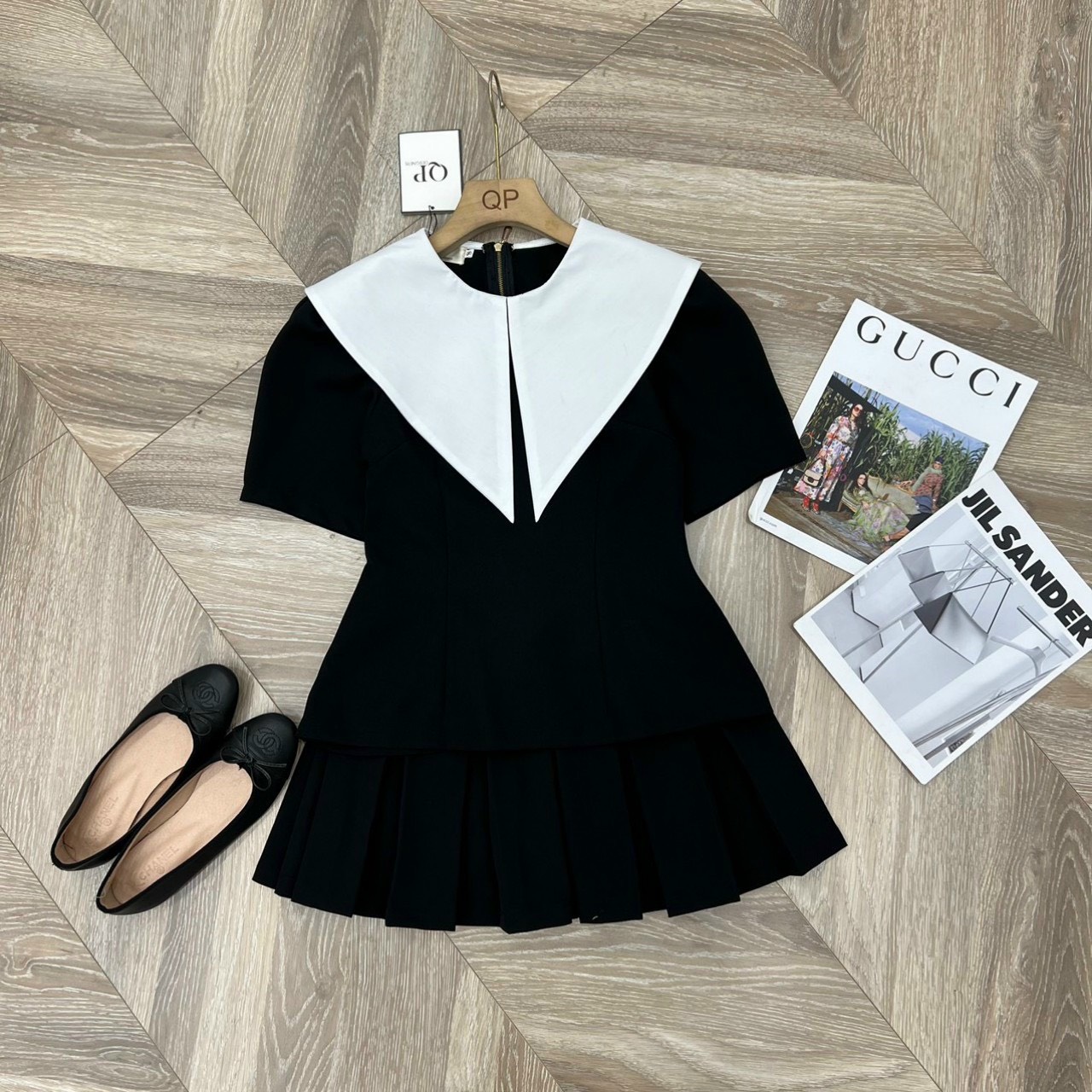 BÁN SỈ SET BỘ SƠ MI CỔ TRẮNG MIX CV LY CHO NỮ
