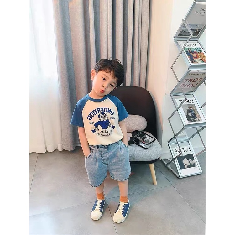 SET 2 ÁO PHÔNG BÉ VÀNG XANH PHỐI GẤU TEDDY