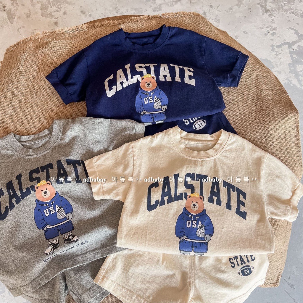 BỘ ĐÙI BÉ COTTON GẤU CALSTATE 3M