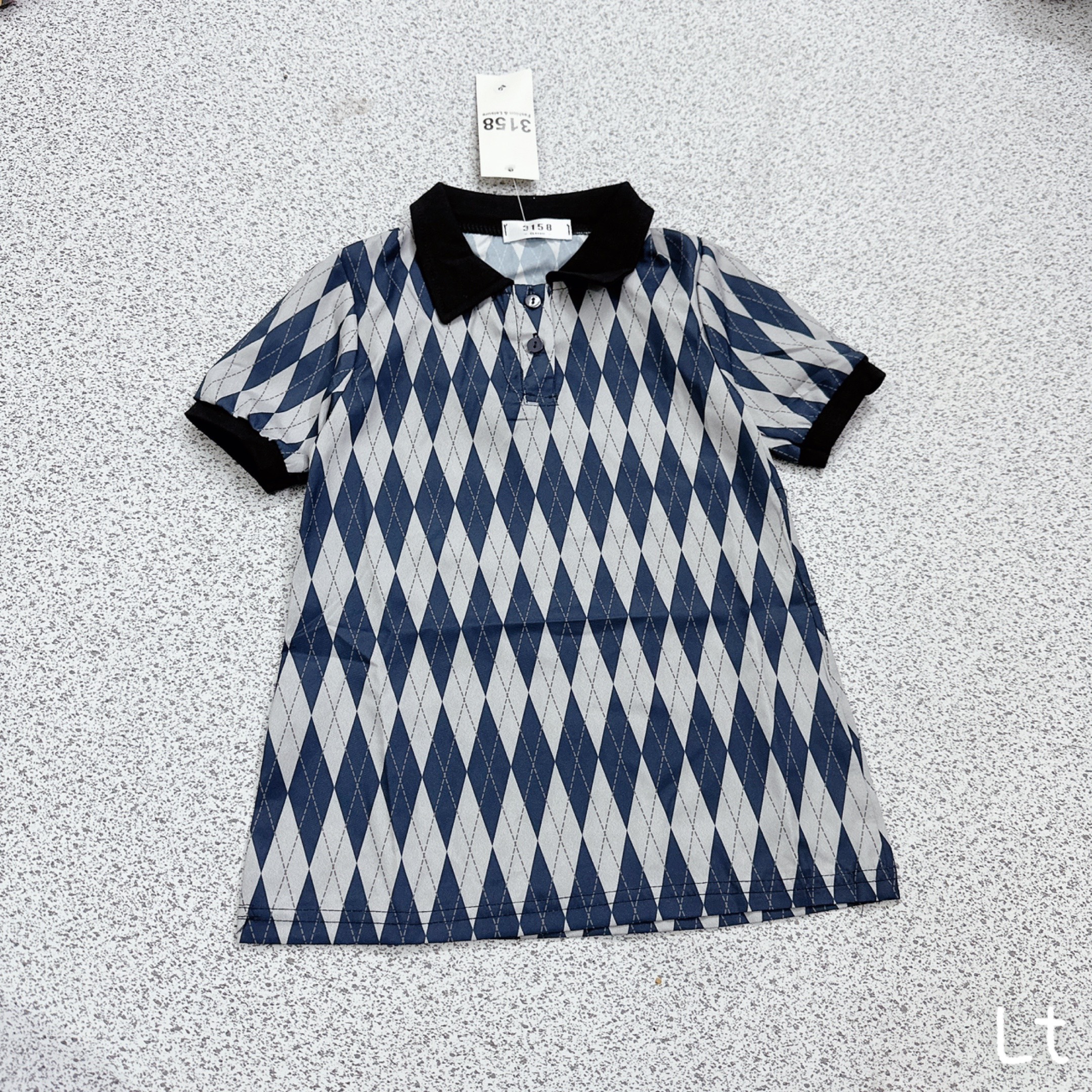 BÁN SỈ VÁY POLO BÉ GÁI QUẢ TRÁM CỔ ĐEN