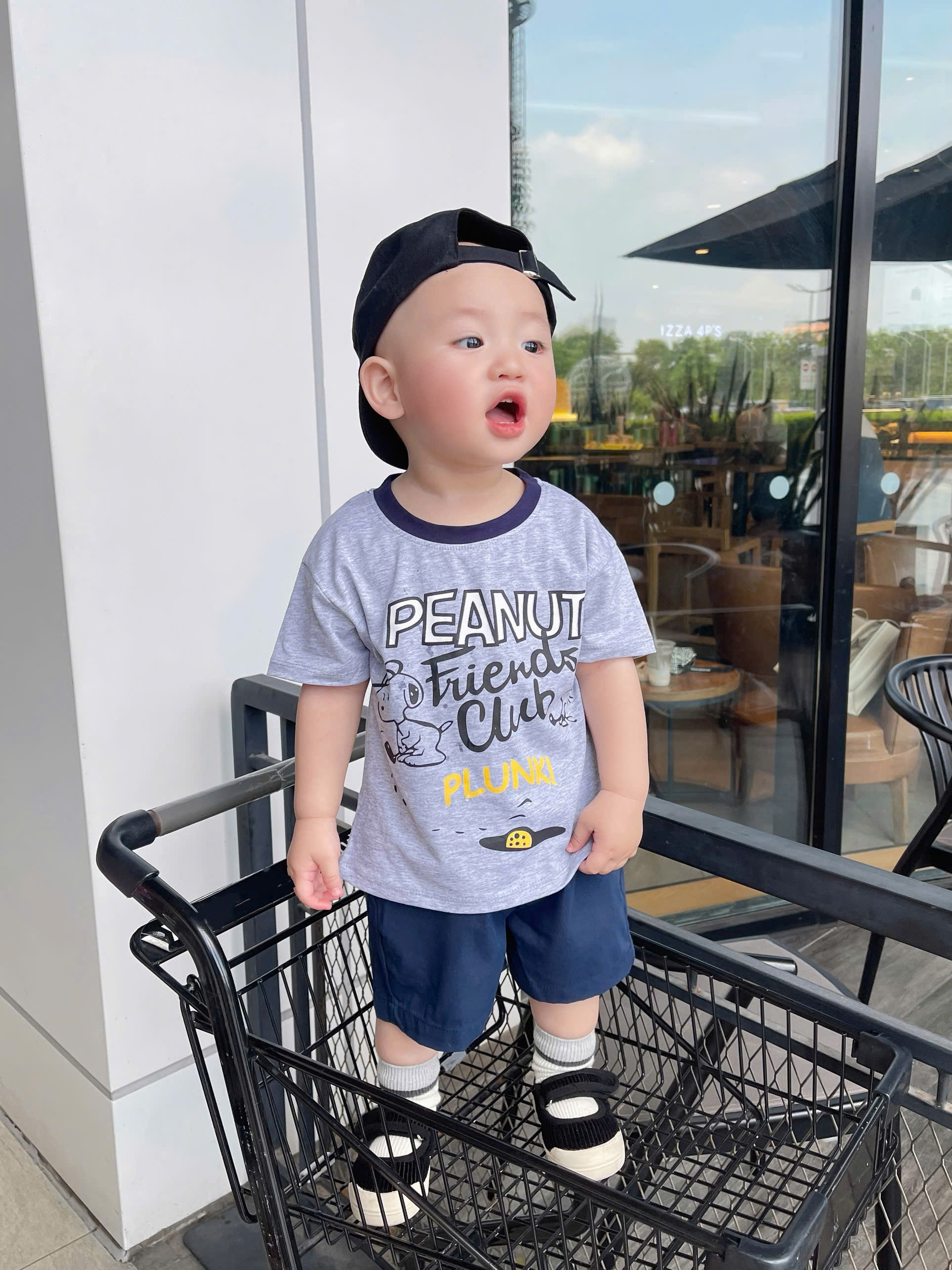 - SET 3 ÁO BÉ TRAI CỘC CHÓ PEANUTS than ghi trắng