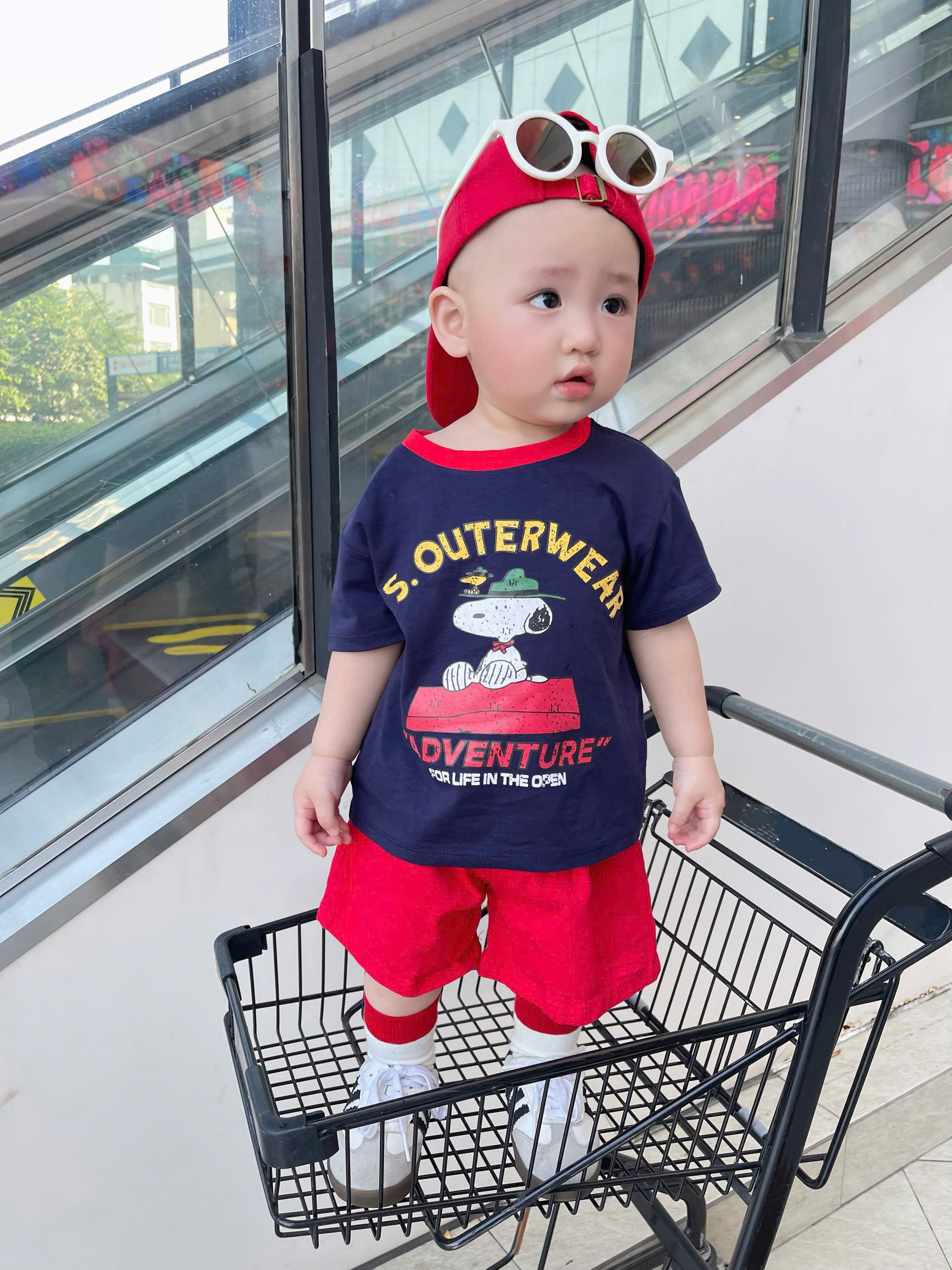 - SET 3 ÁO BÉ TRAI CỘC CHÓ PEANUTS than ghi trắng