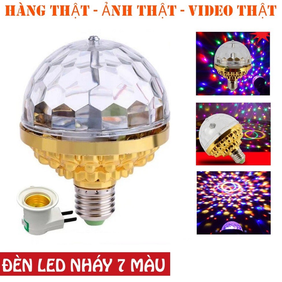 Đèn Led Xoay 7 Màu Ko Kèm Đuôi X1A (Đế Vàng) NHÀ PHÂN PHỐI LÂM MUSIC