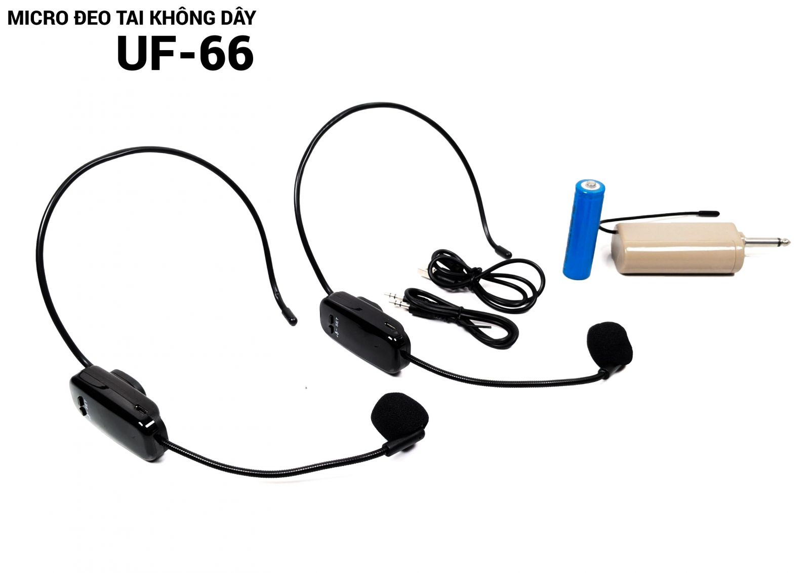 Bộ đôi micro đeo tai JOA UF 66 - Micro thuyết trình trợ giảng không dây
