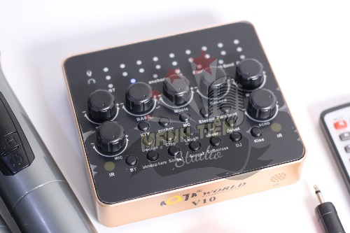 Combo thu âm cực xịn - Soundcard V10 + Mic không dây Max39
