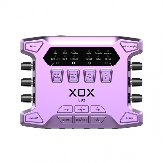 Sound card XOX BD2 - Lấy nhạc bằng bluetooth 5.0 - Tích hợp nguồn 48V, hiệu chỉnh micro dễ dàng