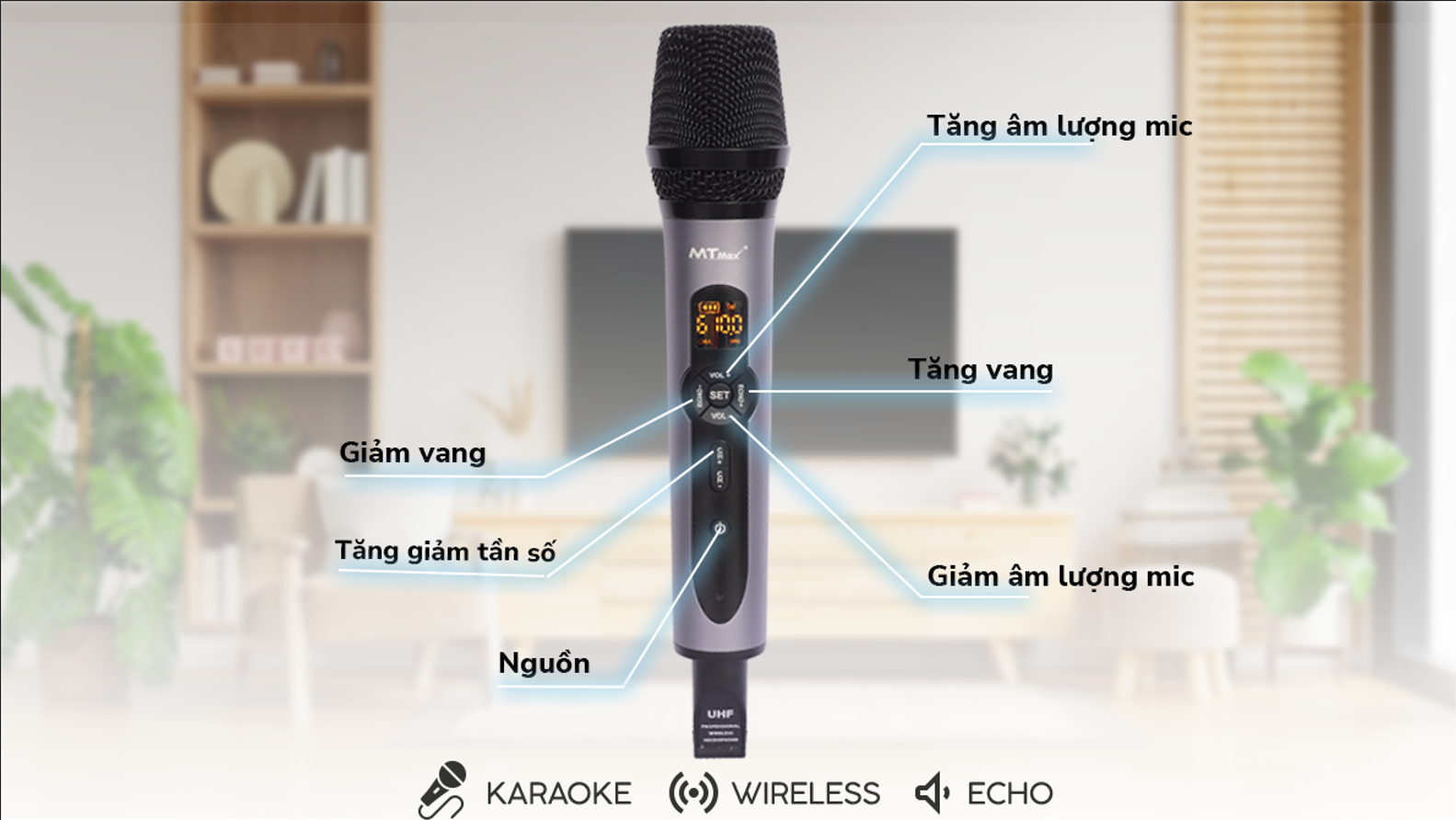 Micro Karaoke AK 88 - Micro Không Dây Chất Lượng Tốt