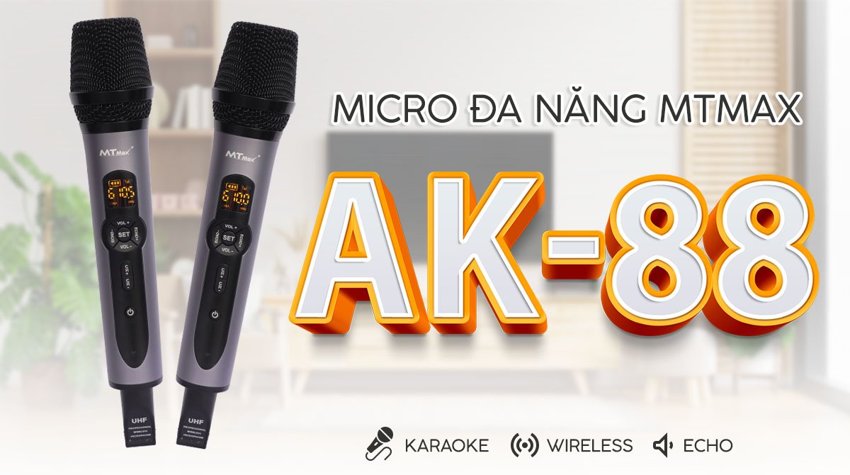 Micro Karaoke AK 88 - Micro Không Dây Chất Lượng Tốt