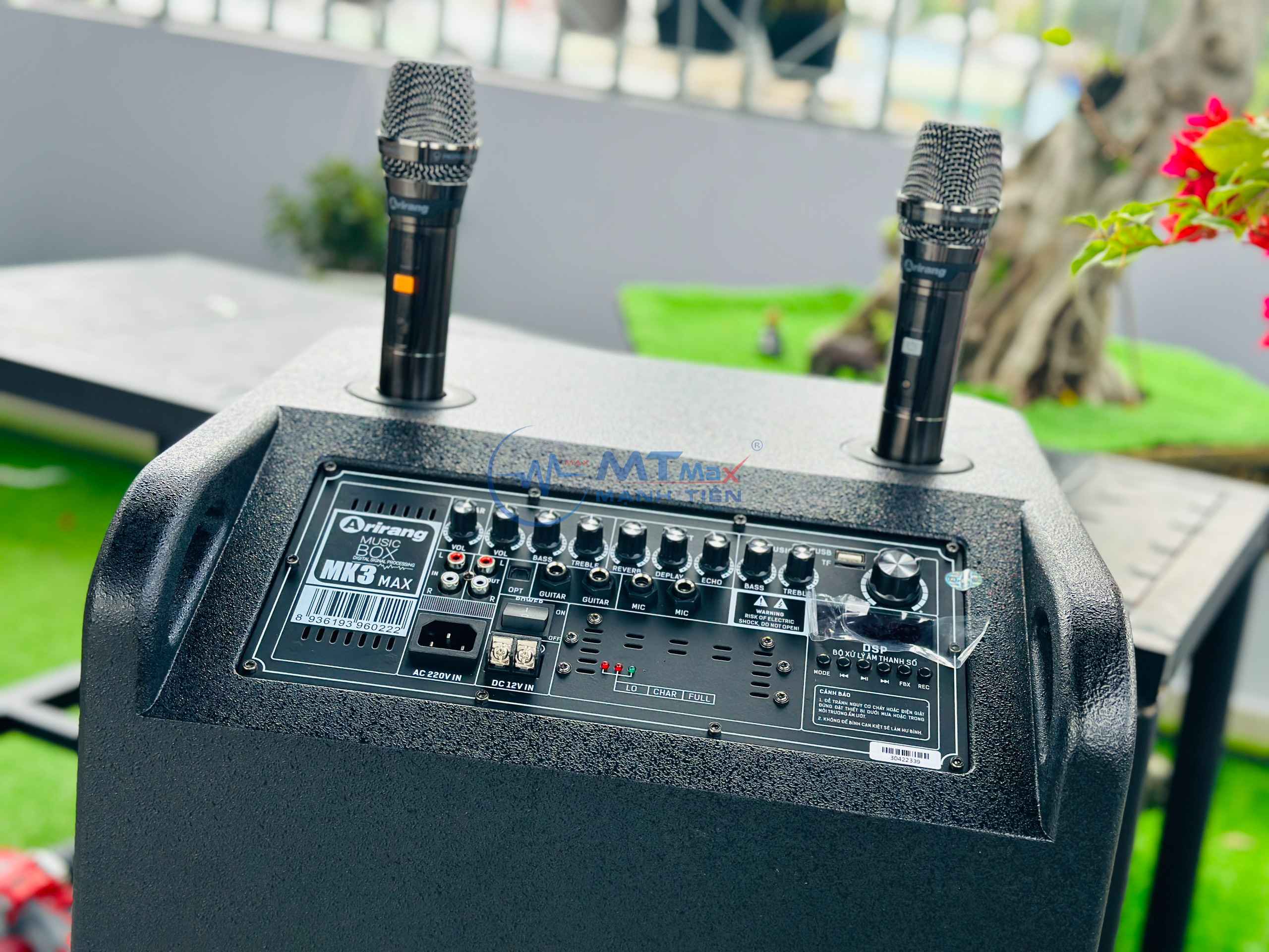 Loa Di Động Arirang MK3 Max 3 Đường Tiếng Công Suất 350W, Bass 40 Kèm 2 Micro Cao Cấp