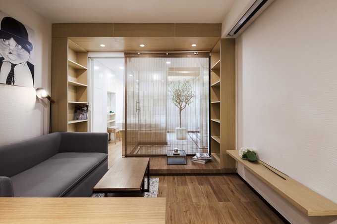 Căn hộ 31 m2 sáng trưng dù không có cửa sổ