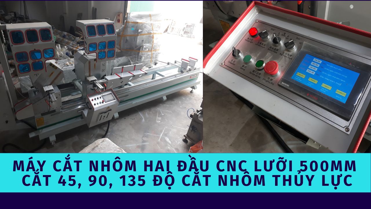 Máy cắt nhôm 2 đầu CNC