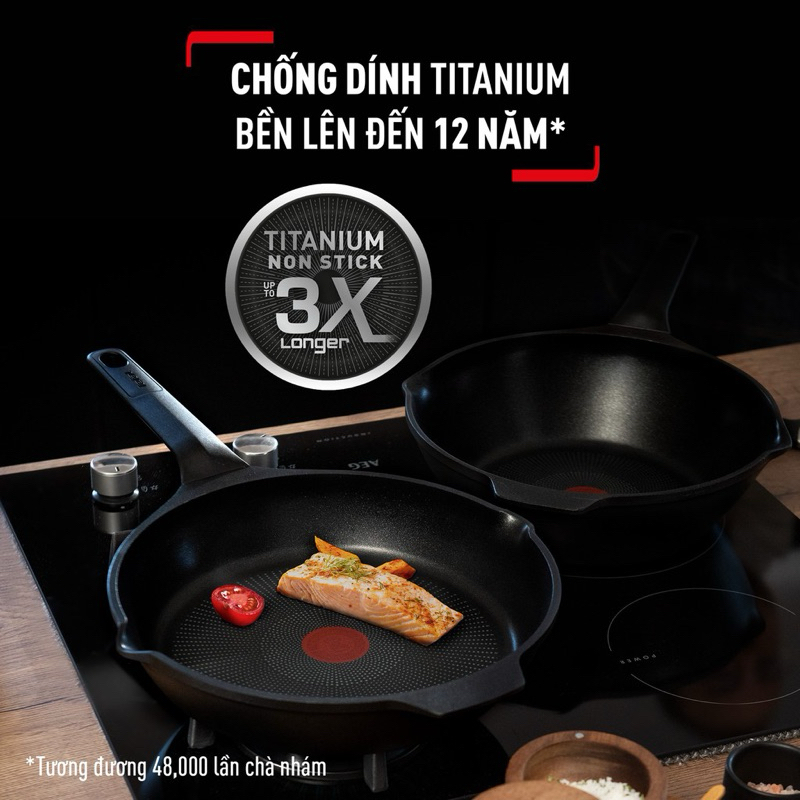 Chảo đúc sâu lồng cao cấp Tefal Robusto 28cm E2491944 Chảo đúc sâu lồng cao cấp Tefal Robusto 28cm E2491944