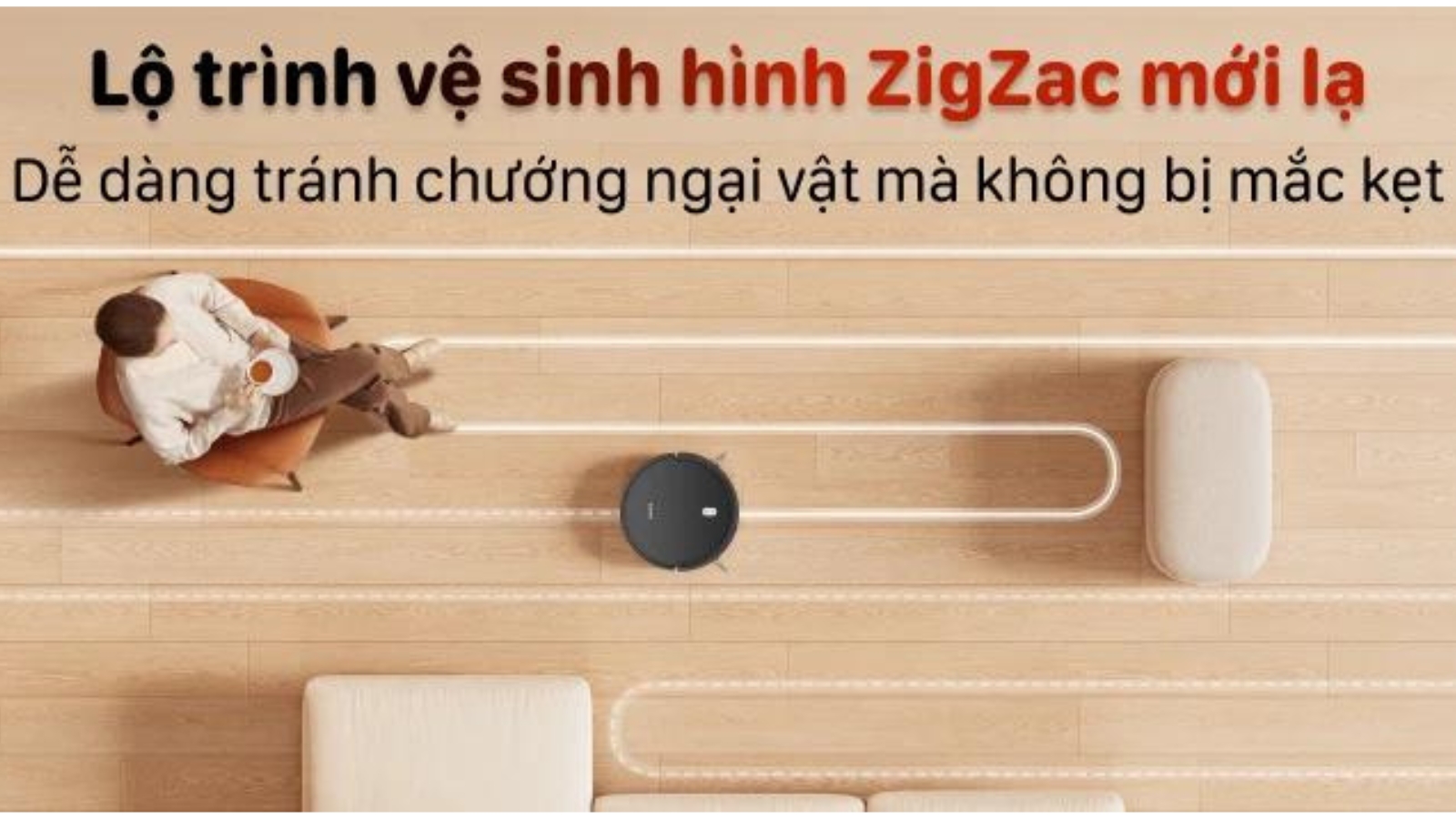 Robot hút bụi lau nhà Xiaomi Vacuum E5 (Đen/Trắng) - Chính hãng