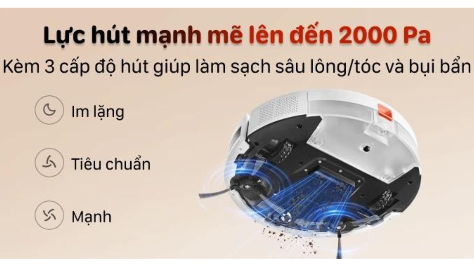 Robot hút bụi lau nhà Xiaomi Vacuum E5 (Đen/Trắng) - Chính hãng