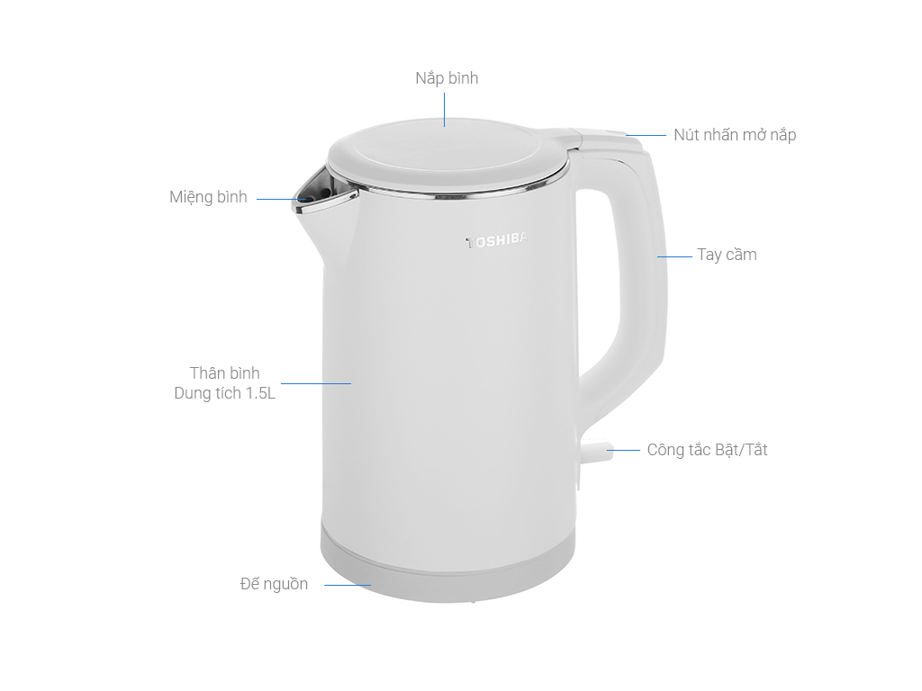 Ấm siêu tốc Toshiba KT-15DS1PV