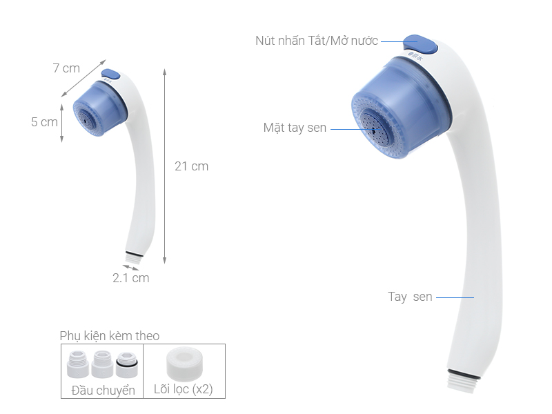 Máy lọc nước gắn vòi sen tắm Cleansui ES201W