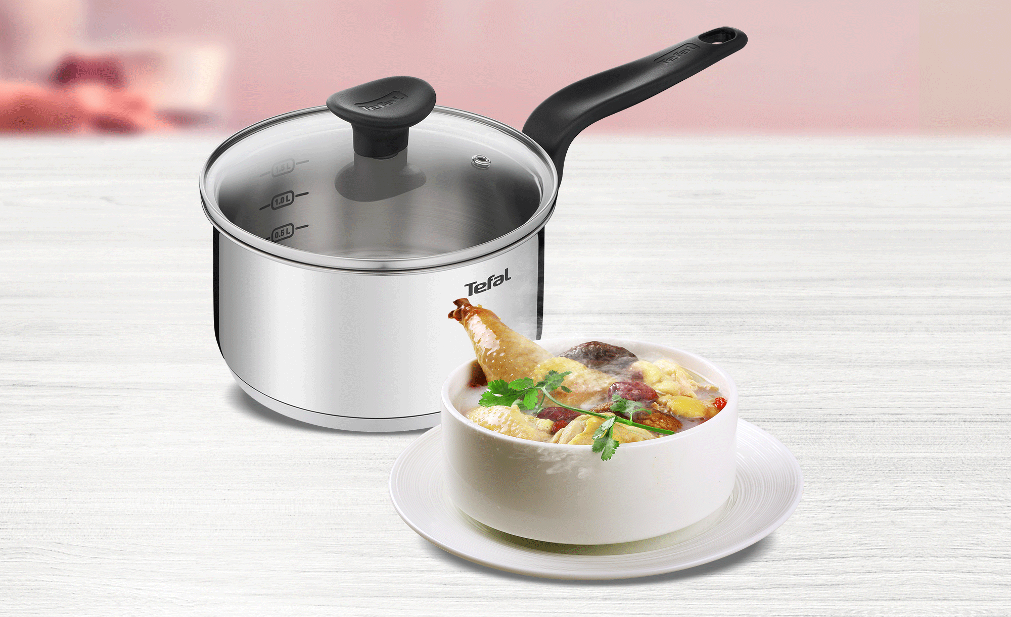 Nồi cán dài quánh inox Tefal Primary
