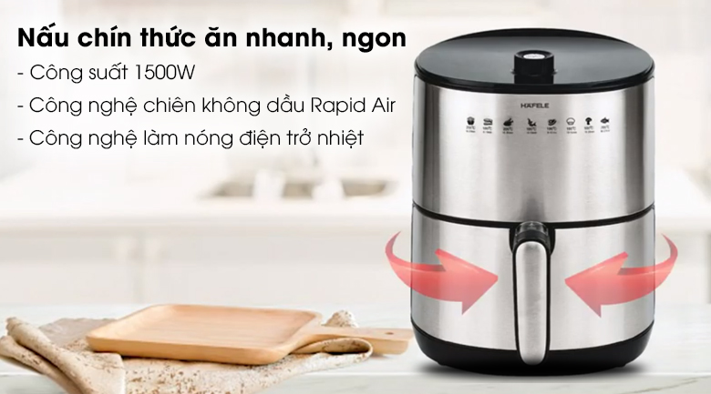 Nồi chiên không dầu Hafele AF-68A 3,2L/ 535.43.710