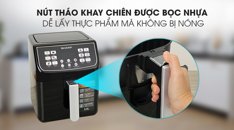 Nồi chiên không dầu Sharp KF-AF55EV-BK