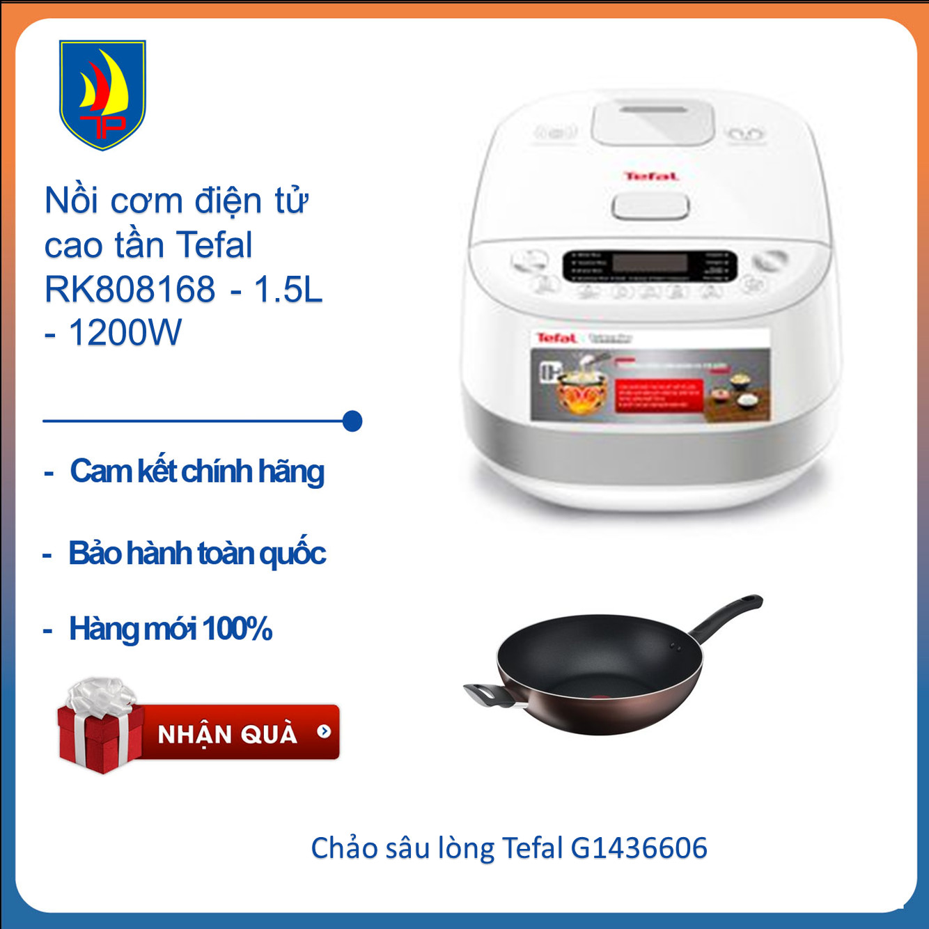 Nồi cơm điện tử cao tần Tefal RK808168 - 1.5L - 1200W