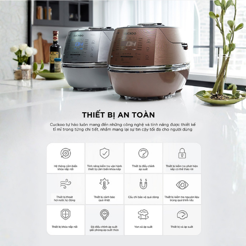 Nồi cơm điện tử áp suất cao tần Cuckoo CRP-CHSS1009FN/DBVNCV 1.8L