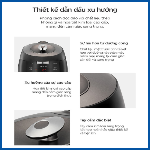 Nồi cơm điện tử cao tần Cuckoo CRP-AHBC1000F/GRGRCRCKV 1.8L