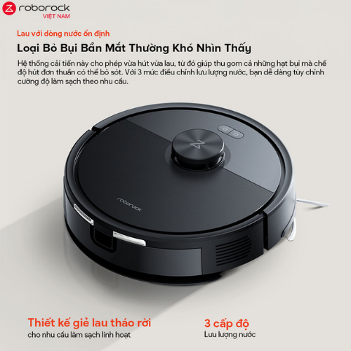 Robot hút bụi lau nhà Roborock Q7TF (Q7TF52-00) Đen