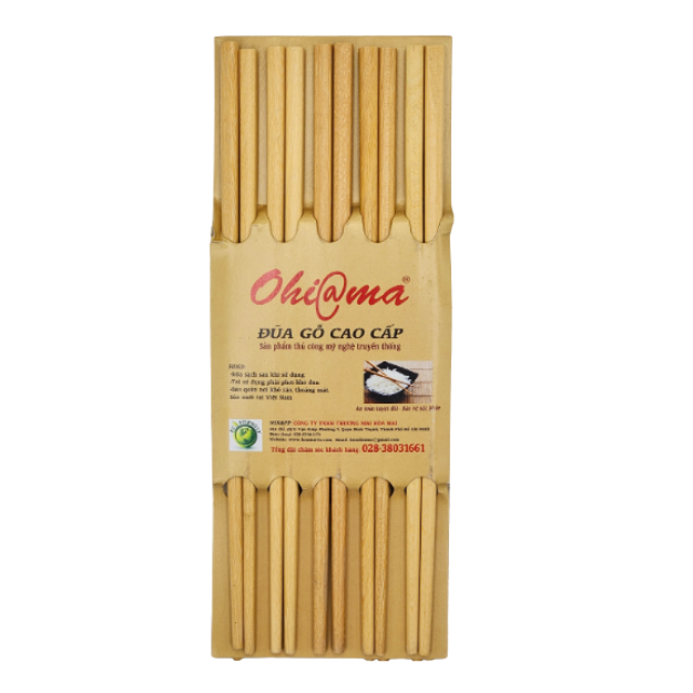 Bộ 10 đũa gỗ Ohi@ma