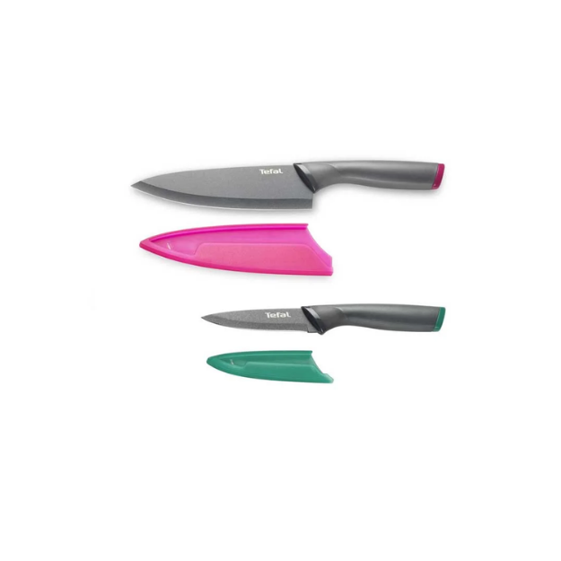 Bộ dao làm bếp và gọt trái cây phủ Titanium Tefal Fresh Kitchen K122S205 - 15cm,9cm
