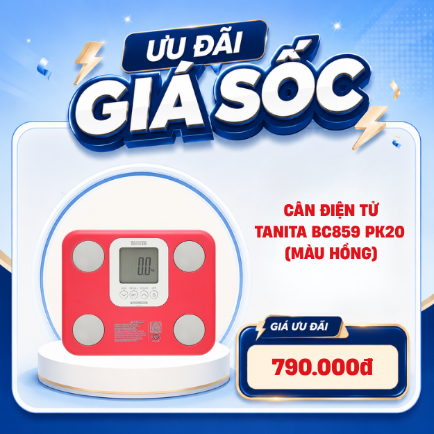 Cân điện tử Tanita BC859 PK20 (màu hồng)