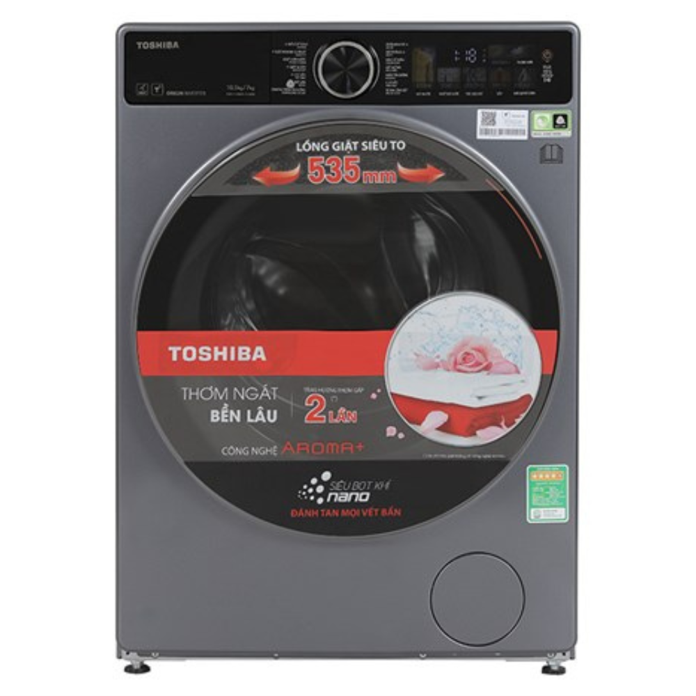 Máy Giặt Sấy Toshiba 10.5/7 kg TWD-T25BZU115MWV(MG)