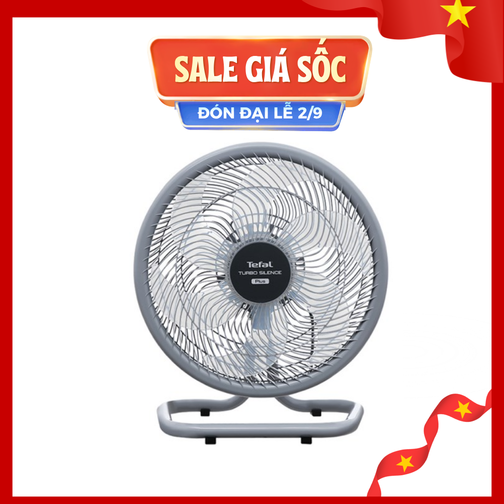 Quạt sàn Tefal TB Silence Plus VH686790 Xám Cánh Trắng