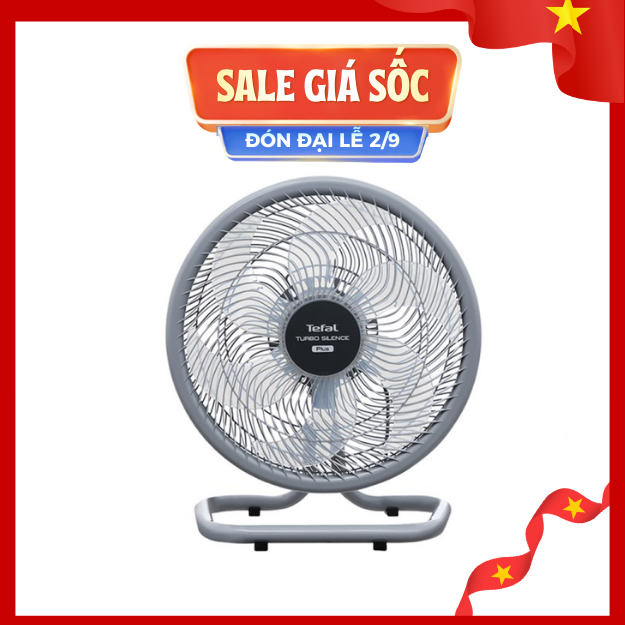 Quạt sàn Tefal TB Silence Plus VH686790 Xám Cánh Trắng