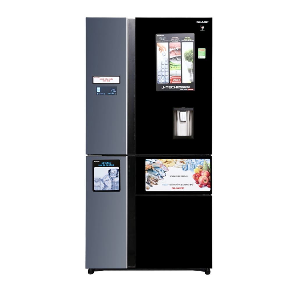 Tủ lạnh side by side Sharp inverter 758 lít SJ-F5X75VGW-BK