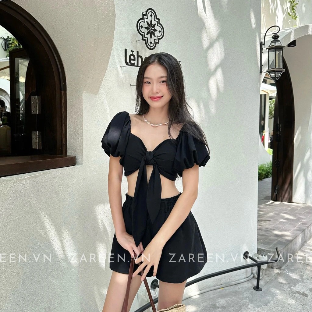 ÁO CROPTOP BUỘC NƠ NGỰC ZAREEN VOA131