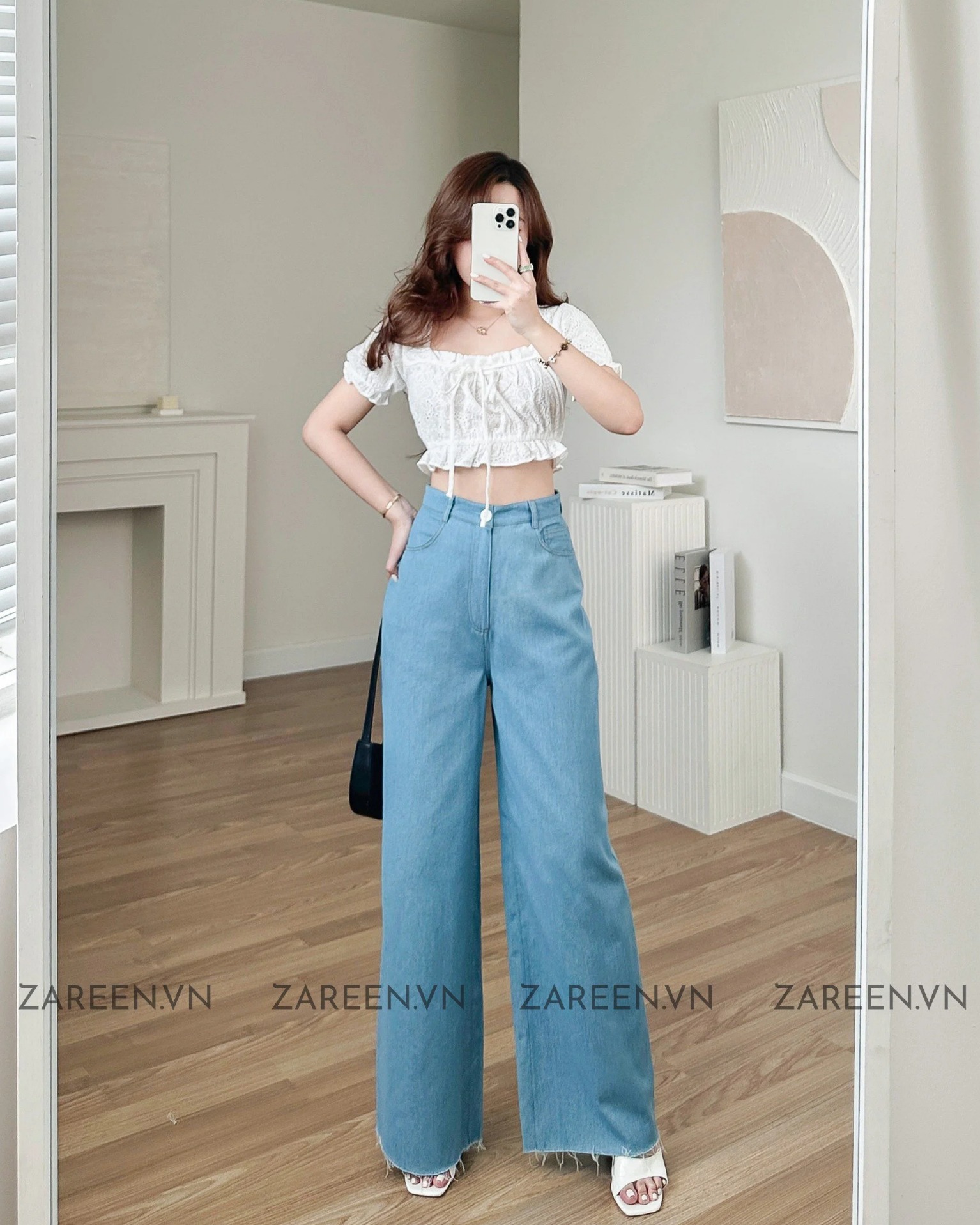 QUẦN JEANS ỐNG RỘNG BASIC ZAREEN JEA148