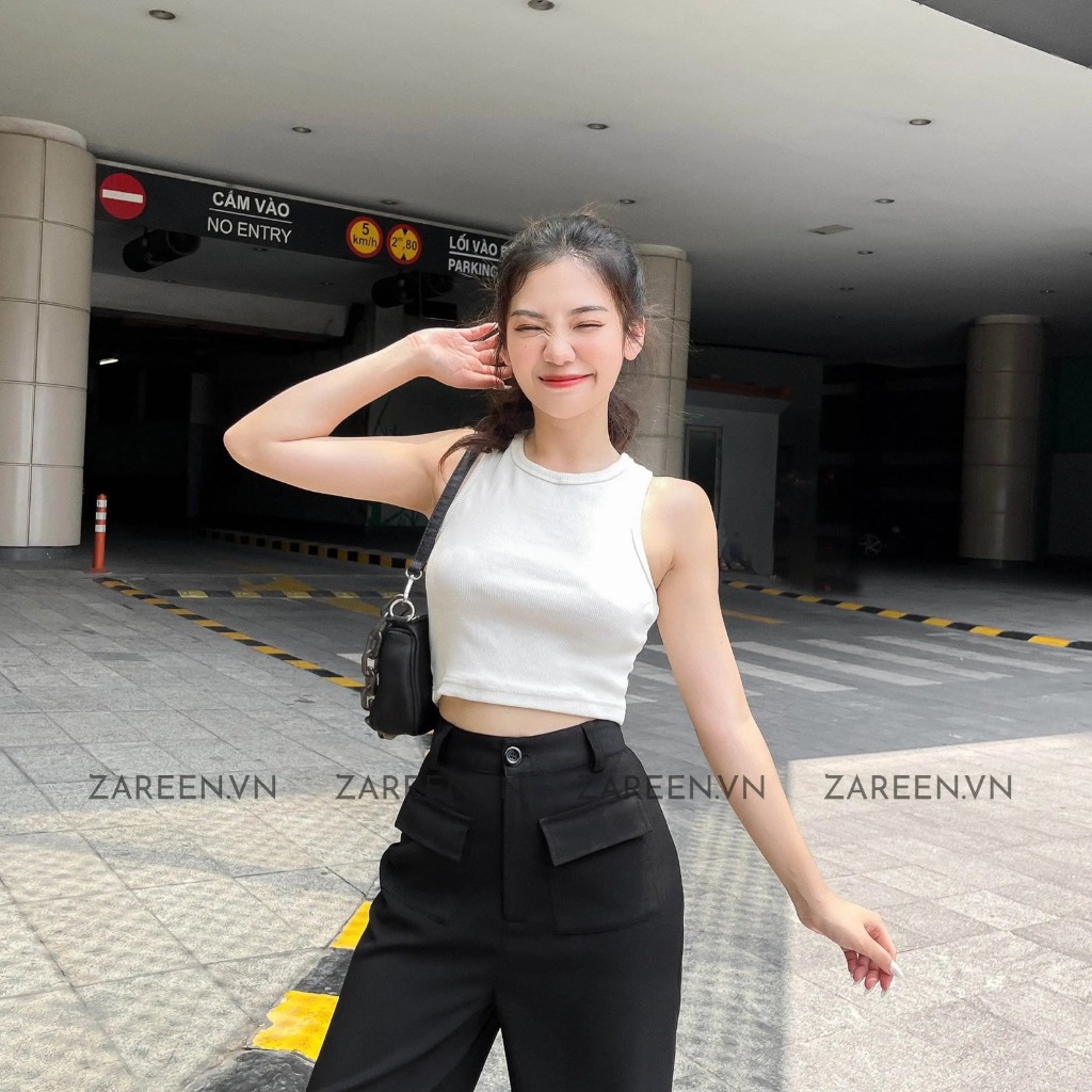 ÁO THUN CROPTOP 3 LỖ ZAREEN OAL04