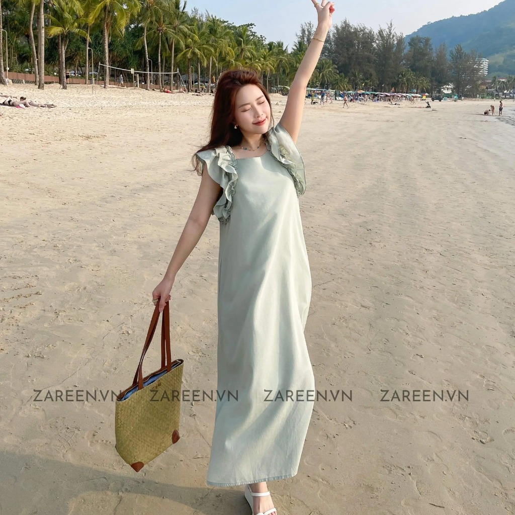 ĐẦM LINEN DÁNG DÀI TAY BÈO ZAREEN DAX84